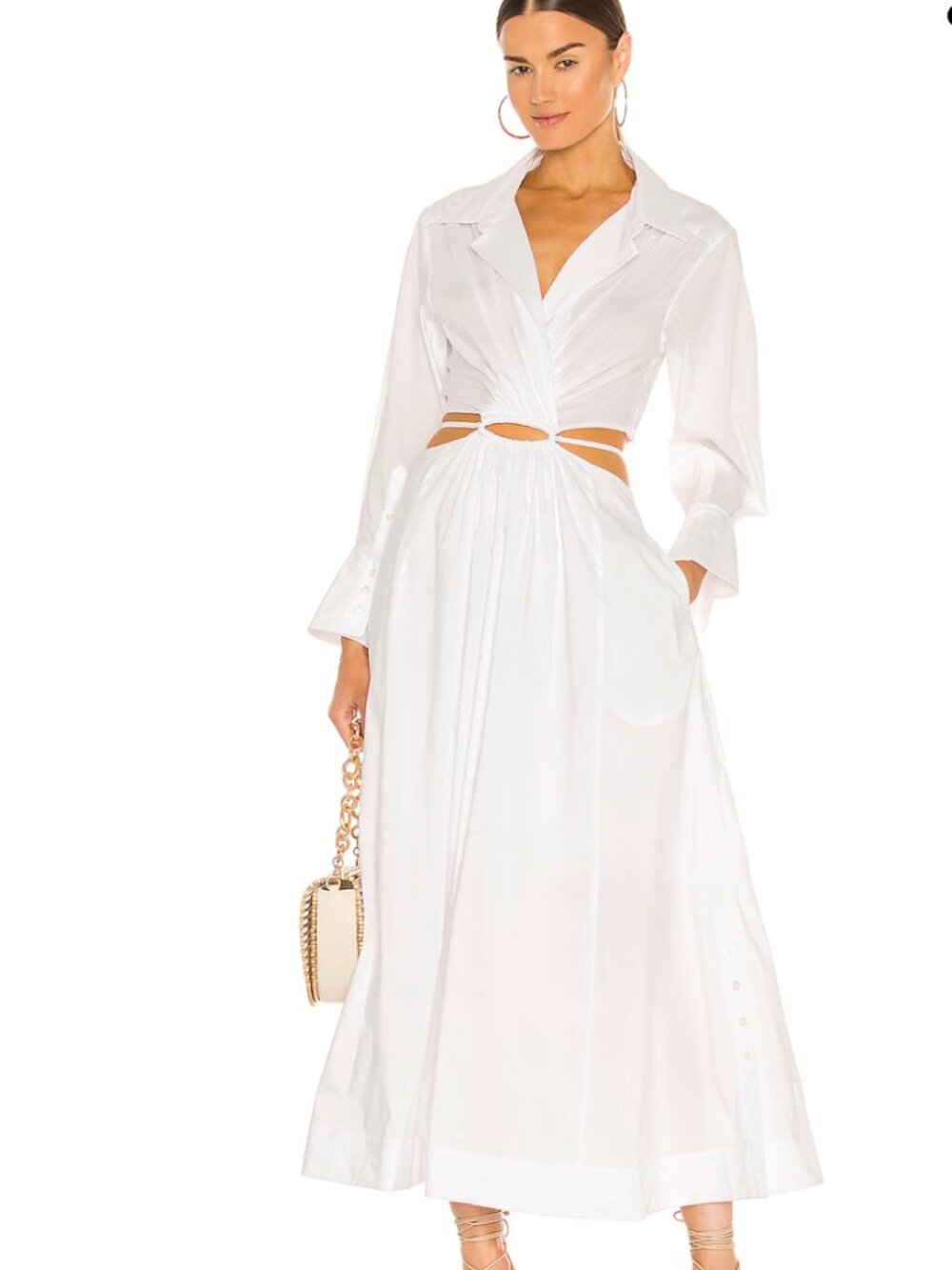 Simkhai Alex Pleated Cut Out Dress